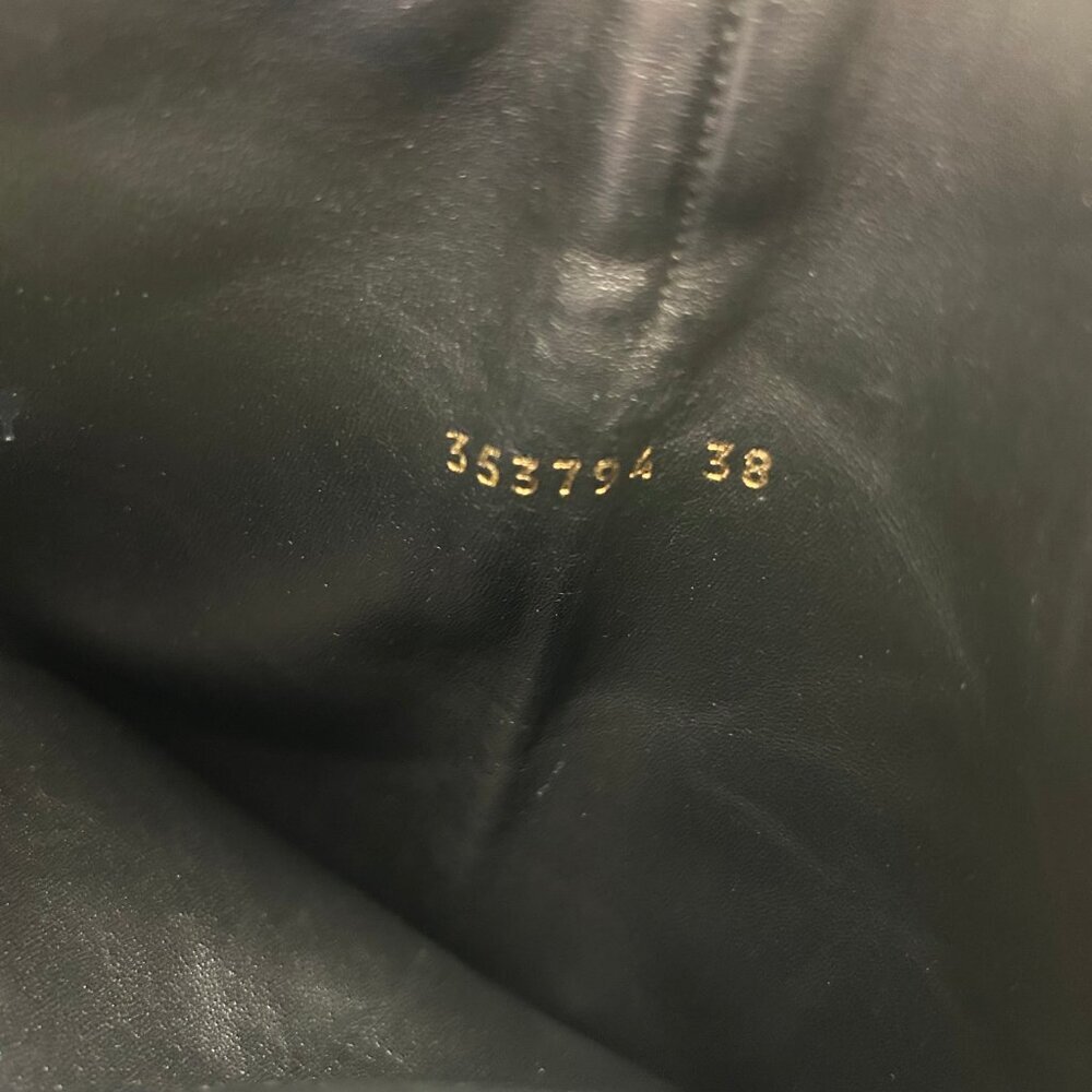GUCCI BLACK LEATHER HORSEBIT TESS TALL BOOTS - Picture 9 of 9
